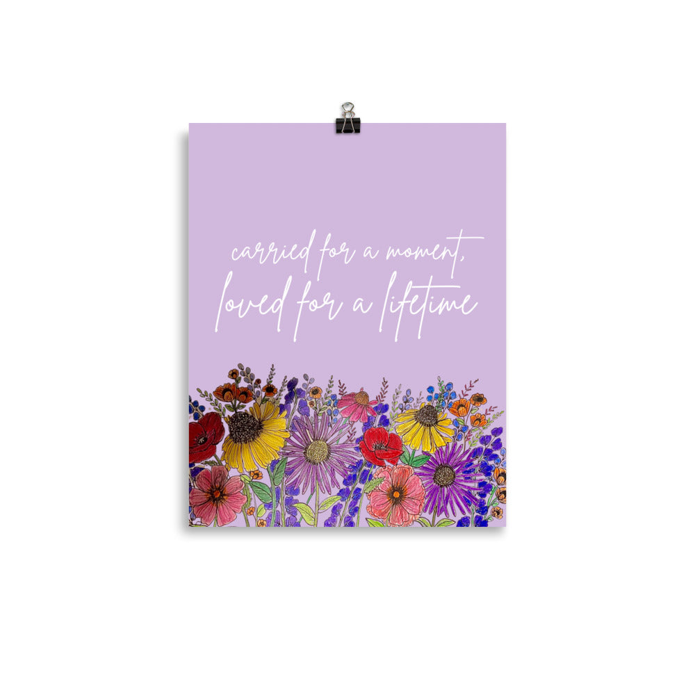 Carried for a moment Floral Poster