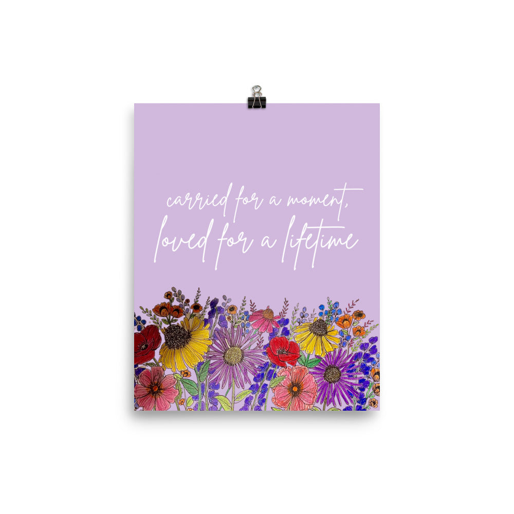 Carried for a moment Floral Poster