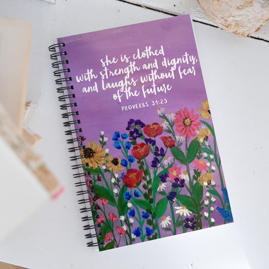 Strength and Dignity Spiral notebook