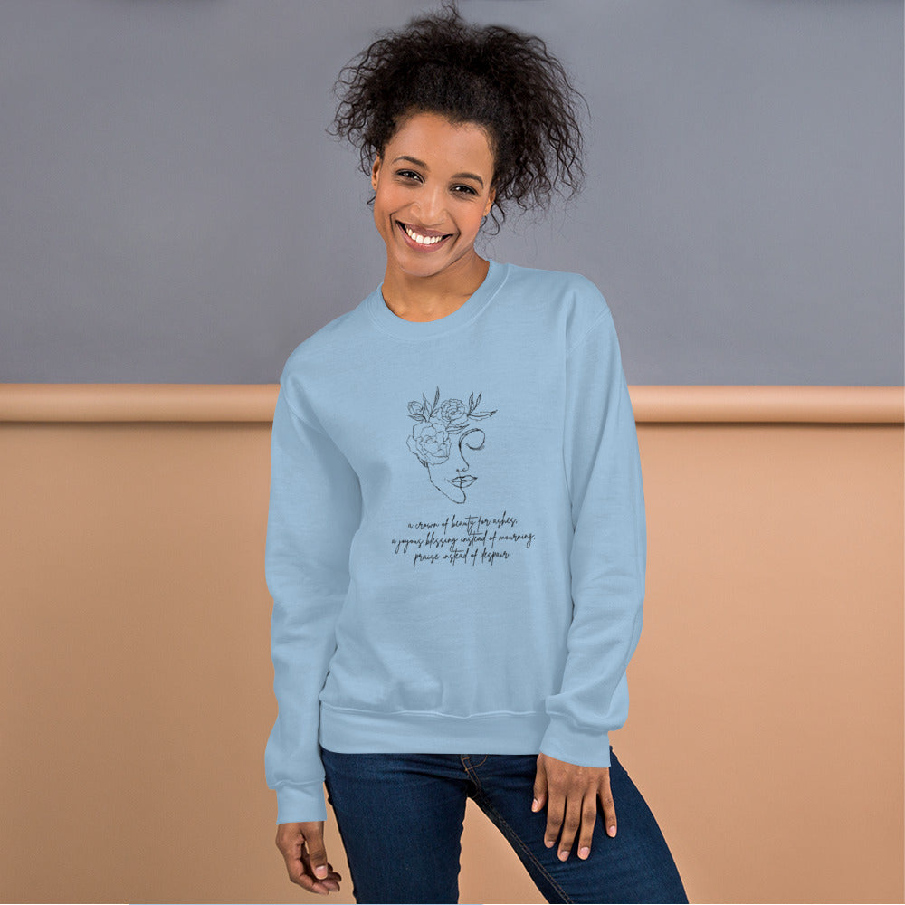 Isaiah 61:3 Crown of Beauty Crewneck