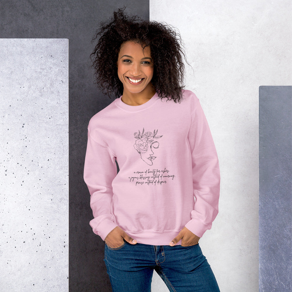 Isaiah 61:3 Crown of Beauty Crewneck