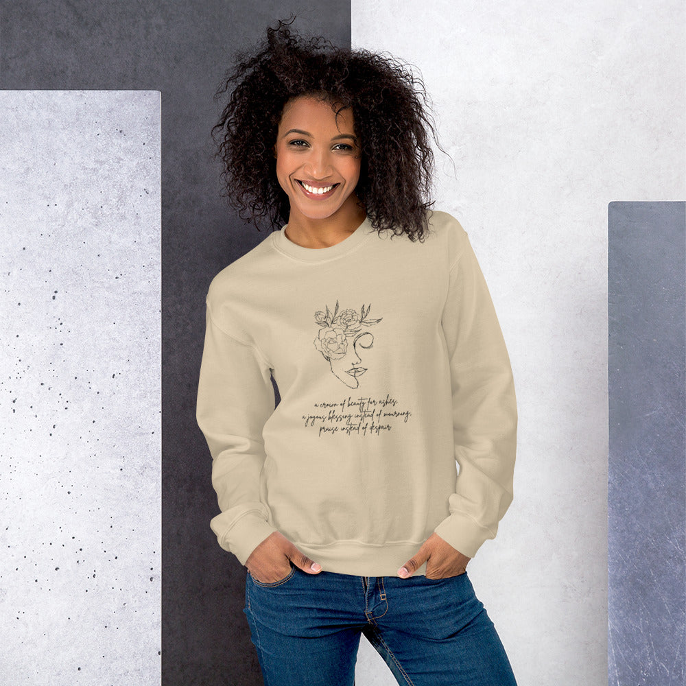 Isaiah 61:3 Crown of Beauty Crewneck