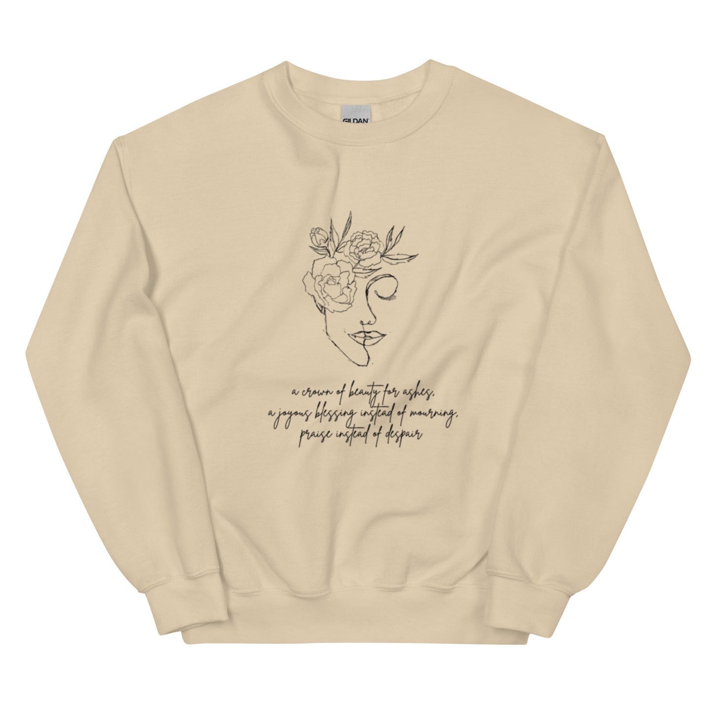 Isaiah 61:3 Crown of Beauty Crewneck