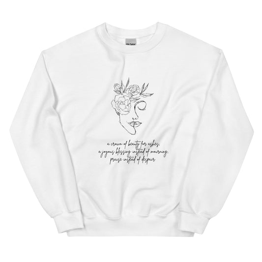 Isaiah 61:3 Crown of Beauty Crewneck